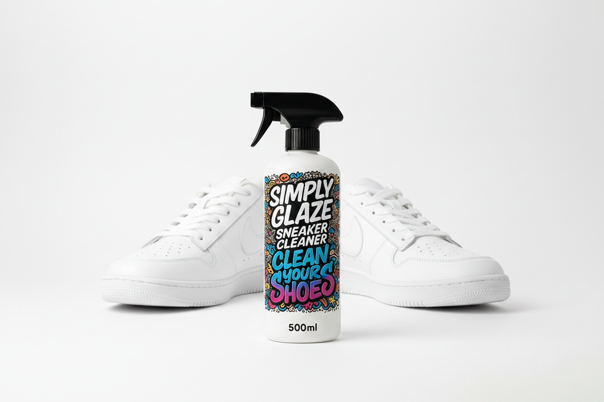 SimplyGlaze Sneaker Cleaner Lifestyle Shot